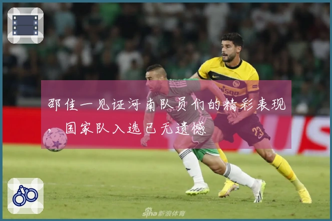 邵佳一见证河南队员们的精彩表现，国家队入选已无遗憾