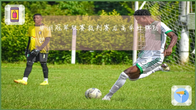 非洲冠军联赛裁判赛后高举红牌防护